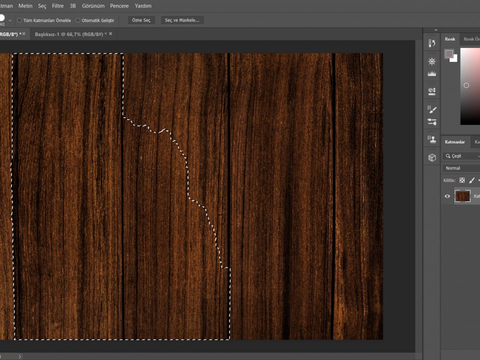Adobe Photoshop CC Hızlı Seçim Aracı